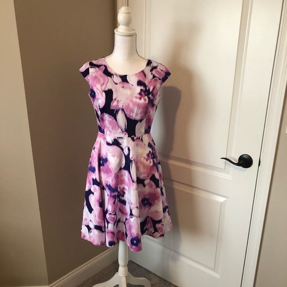 womens purple floral dress